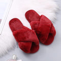 BEVERGREEN Winter Women House Slippers Faux Fur Warm Flat Shoes Female Slip on Home Furry Ladies Slippers Size 36-43 Wholesale