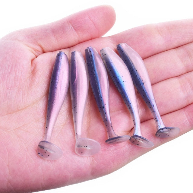 10pcs/Lot Fishing Easy Shiner Soft Lure 5cm 1.2g Bass Double Color Silicone Artificial Bait Jig Wobblers Carp Swimbait Tackle
