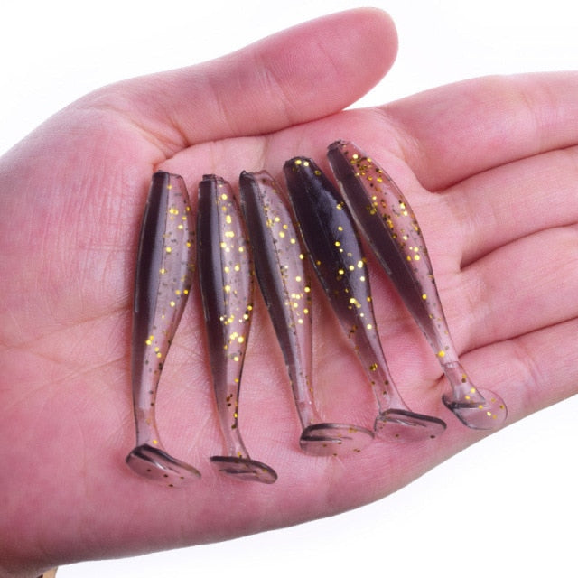 10pcs/Lot Fishing Easy Shiner Soft Lure 5cm 1.2g Bass Double Color Silicone Artificial Bait Jig Wobblers Carp Swimbait Tackle