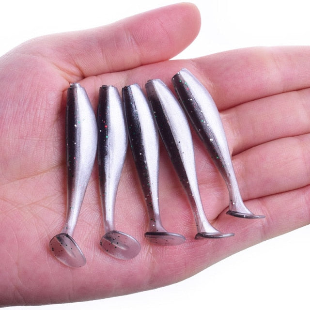 10pcs/Lot Fishing Easy Shiner Soft Lure 5cm 1.2g Bass Double Color Silicone Artificial Bait Jig Wobblers Carp Swimbait Tackle