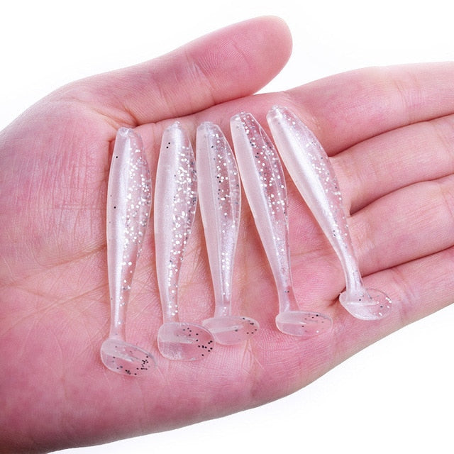 10pcs/Lot Fishing Easy Shiner Soft Lure 5cm 1.2g Bass Double Color Silicone Artificial Bait Jig Wobblers Carp Swimbait Tackle