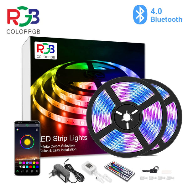 10M 20M, LED RGB Strip Light,  APP Control Color Changing LED SMD 5050 RGB Light Strips with RF Remote For for Rooms, Party,