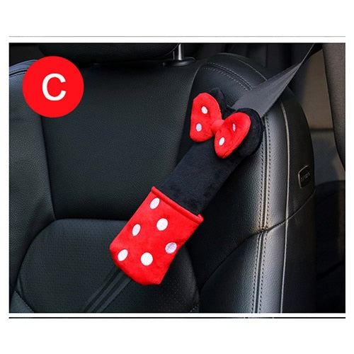 Cute Cartoon Car Sefety Seat Belt cover for Women Child Baby Isofix  Shoulder Pad Protection Plush Padding Car Accessories