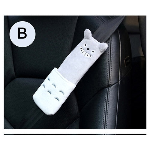 Cute Cartoon Car Sefety Seat Belt cover for Women Child Baby Isofix  Shoulder Pad Protection Plush Padding Car Accessories
