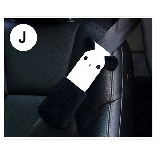 Cute Cartoon Car Sefety Seat Belt cover for Women Child Baby Isofix  Shoulder Pad Protection Plush Padding Car Accessories