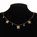 Bohemian Cute Butterfly Choker Necklace For Women Gold Silver Color Clavicle Chain 2020 Fashion Female Chic Chocker Jewelry