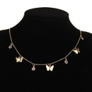 Bohemian Cute Butterfly Choker Necklace For Women Gold Silver Color Clavicle Chain 2020 Fashion Female Chic Chocker Jewelry
