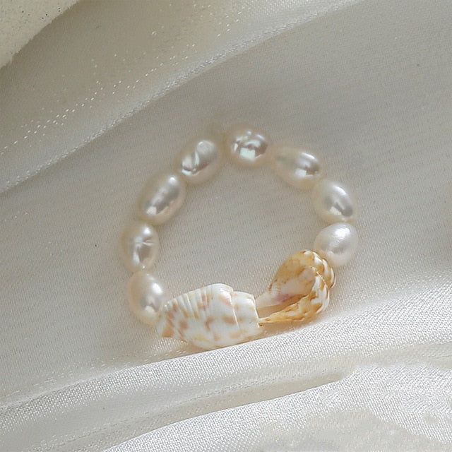 AOMU 2020 Fashion Crystal Beaded Rings Cute Minimalist Coloful Beads Geometric Stacked Fine Rings for Women Party Gift Jewelry