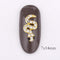 10 Pcs 3D Glitter Rhinestones Covering Gold silver Snake Design Nail Art Black Strass Decorations For Alloy Nail Supplies