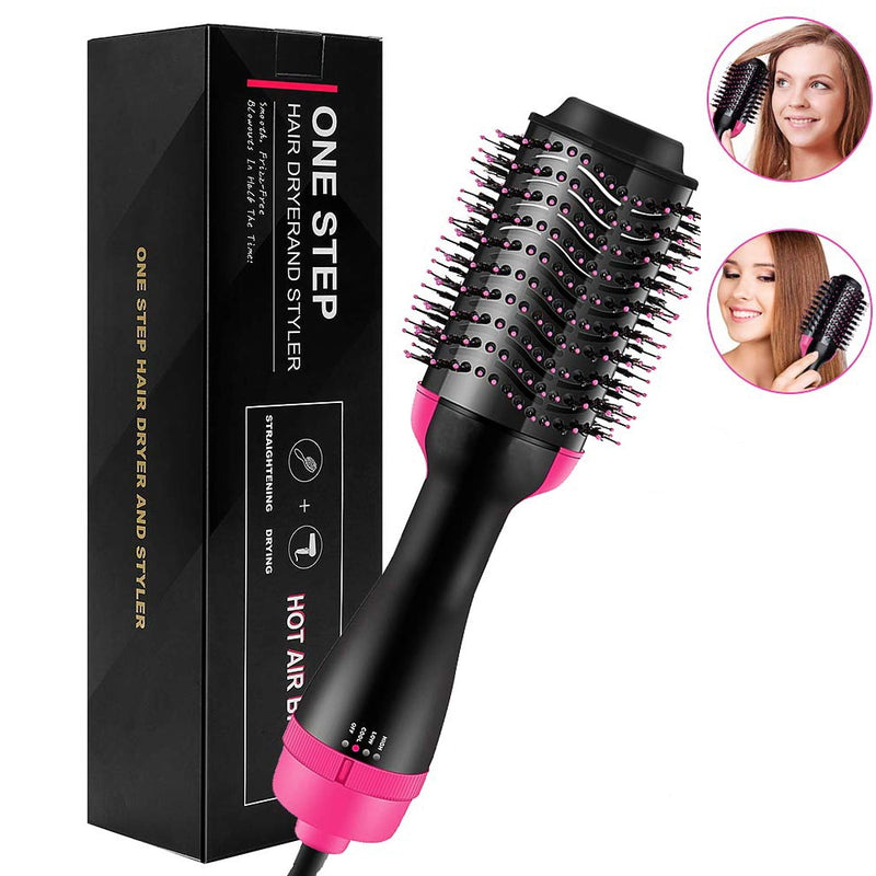 One Step Hair Dryer and Volumizer 1000W Rotating Hot Air Brush Professional Blow Dryer Comb Brush Electric Ion Blow Dryer Brush