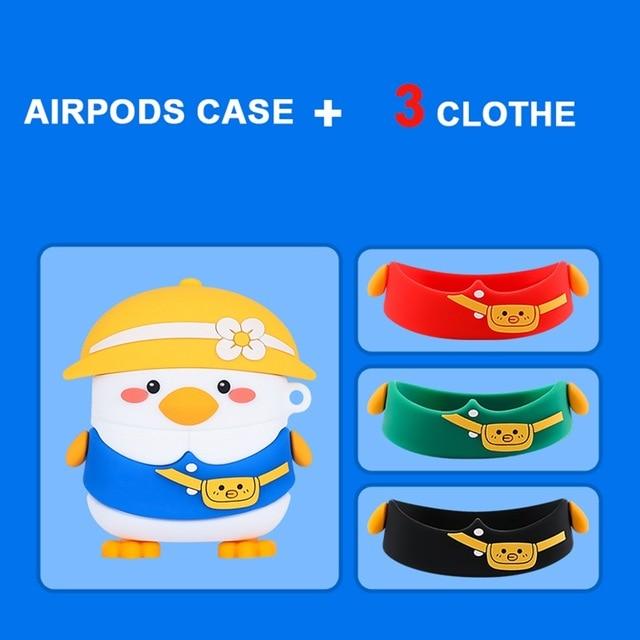 3D Earphone Case For Airpods Pro Case Silicone Bear Rabbit Pig Dog Cartoon Headphone/Earpods Cover For Apple Air pods Pro 3 Case