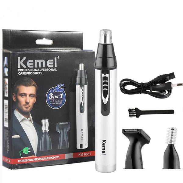 3 in1 Electric Nose Ear Trimmer For Men Shaver Rechargeable Hair Removal Eyebrow Trimer Safety Product Shaving Machine Face Care