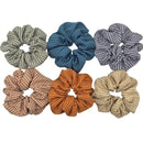 Hair Accessories Ties Scrunchies Christmas Headwear Set Chiffon Women Girls Strips Fashion Solid Leopard Floral Satin 6pcs/pack