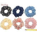Hair Accessories Ties Scrunchies Christmas Headwear Set Chiffon Women Girls Strips Fashion Solid Leopard Floral Satin 6pcs/pack