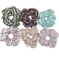 Hair Accessories Ties Scrunchies Christmas Headwear Set Chiffon Women Girls Strips Fashion Solid Leopard Floral Satin 6pcs/pack