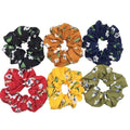 Hair Accessories Ties Scrunchies Christmas Headwear Set Chiffon Women Girls Strips Fashion Solid Leopard Floral Satin 6pcs/pack