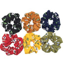 Hair Accessories Ties Scrunchies Christmas Headwear Set Chiffon Women Girls Strips Fashion Solid Leopard Floral Satin 6pcs/pack
