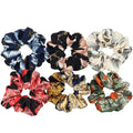 Hair Accessories Ties Scrunchies Christmas Headwear Set Chiffon Women Girls Strips Fashion Solid Leopard Floral Satin 6pcs/pack