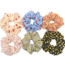 Hair Accessories Ties Scrunchies Christmas Headwear Set Chiffon Women Girls Strips Fashion Solid Leopard Floral Satin 6pcs/pack