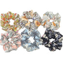 Hair Accessories Ties Scrunchies Christmas Headwear Set Chiffon Women Girls Strips Fashion Solid Leopard Floral Satin 6pcs/pack