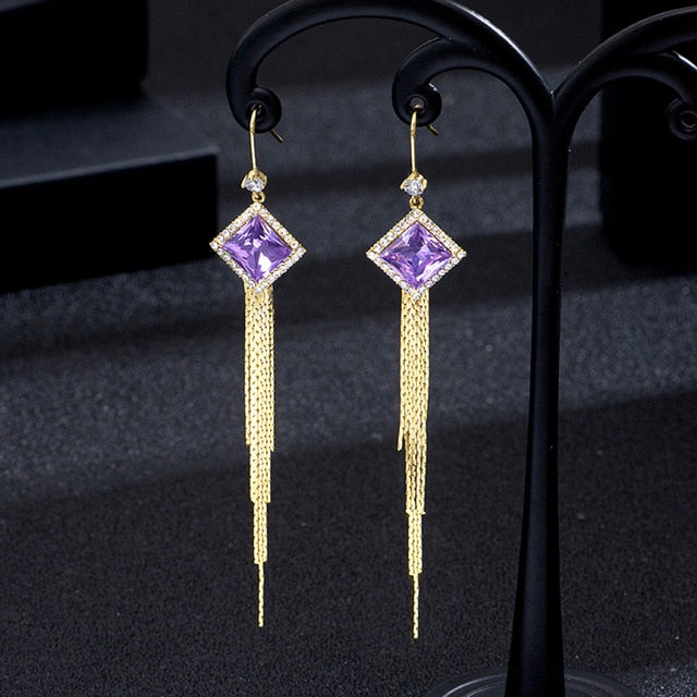 Tassel earrings high sense of 2020 new trendy earrings female Korean long fashion earrings elegant exquisite Women's Earrings