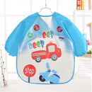 Baby Kids Toddler Long Sleeve Scarf Waterproof Art Smock Feeding Bib Apron Pocket Infant Boys Girls Burp Cloth Banana Bibs