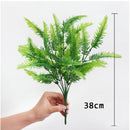 7 Fork Artificial Plants Eucalyptus Grass Plastic Ferns Green Leaves Fake Flower Plant Wedding Home Decoration Table Decors