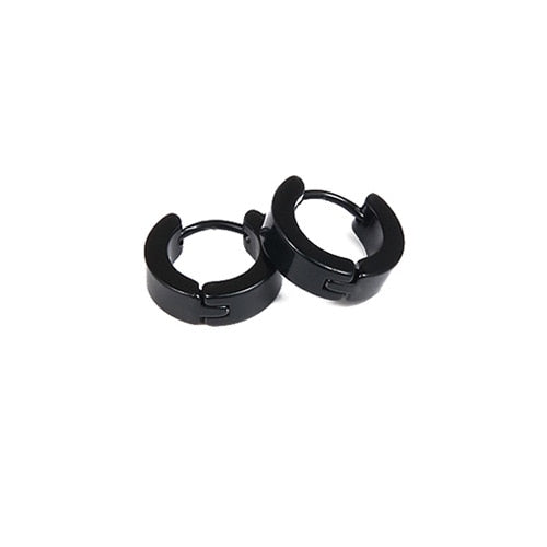 1pair Anti-allergic titanium steel earring punk rock Stud Earrings Men Fashion Jewelry women small circle round stud earrings