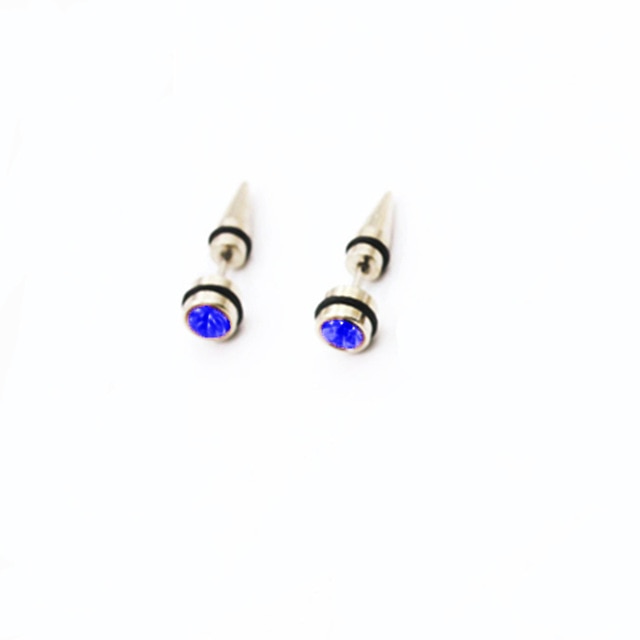1pair Anti-allergic titanium steel earring punk rock Stud Earrings Men Fashion Jewelry women small circle round stud earrings