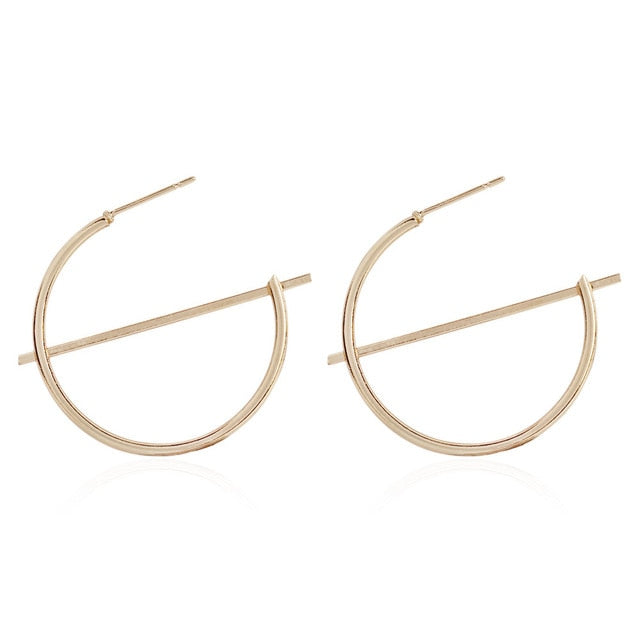 Fashion Statement Earrings 2019 Big Geometric Round Earrings For Women Hanging Dangle Earrings Drop Earing Modern Female Jewelry