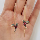 New Fashion Little Bird Drop Long Hanging Earrings for Women Elegant Girl Tassel Earring Stylish Jewelry Personality Gift