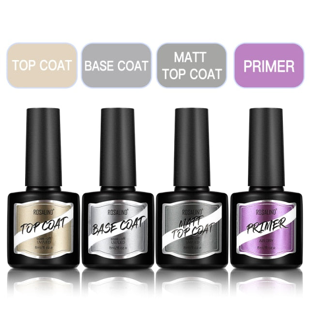 ROSALIND Gel Nail Polish Set 4/6PCS Mix Color Nail Kit For Manicure Nail Polish Vernis Semi Permanent UV Lamp Gellak Nail Kit