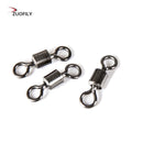 New Hot 50PCS Fishing Barrel Bearing Rolling Swivel Solid Ring LB Lures Connector 11 Sizes
