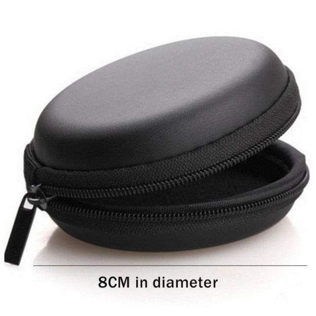 Headphones Storage Box USB Hard Case Earphone Bag Key Coin Bags Waterproof SD Card Cable Earbuds Holder Box round square shape