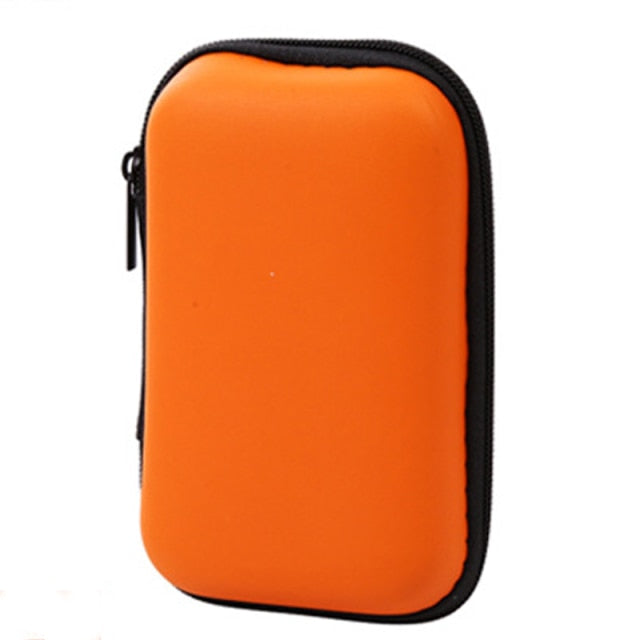 Headphones Storage Box USB Hard Case Earphone Bag Key Coin Bags Waterproof SD Card Cable Earbuds Holder Box round square shape