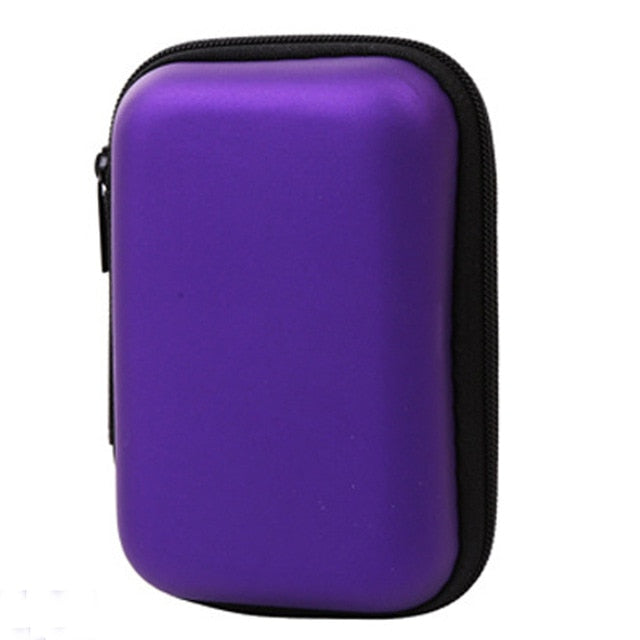 Headphones Storage Box USB Hard Case Earphone Bag Key Coin Bags Waterproof SD Card Cable Earbuds Holder Box round square shape
