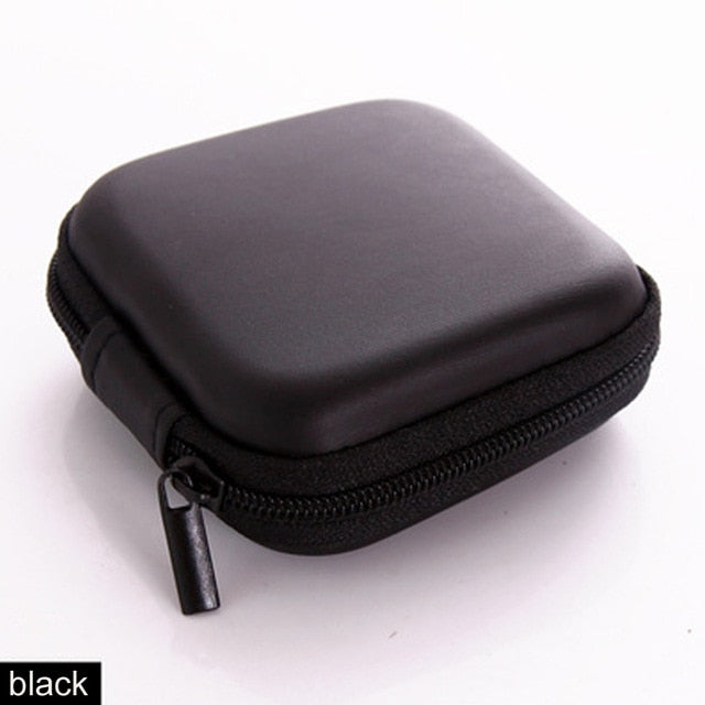 Headphones Storage Box USB Hard Case Earphone Bag Key Coin Bags Waterproof SD Card Cable Earbuds Holder Box round square shape