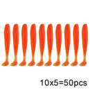 50 Pcs/Lot 7cm 10cm Soft Lure Shad Wobbler Silicone Bait Sea Worm Swimbait Streamer Silicone Lure spinnerbait  accessories