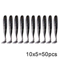50 Pcs/Lot 7cm 10cm Soft Lure Shad Wobbler Silicone Bait Sea Worm Swimbait Streamer Silicone Lure spinnerbait  accessories