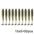 50 Pcs/Lot 7cm 10cm Soft Lure Shad Wobbler Silicone Bait Sea Worm Swimbait Streamer Silicone Lure spinnerbait  accessories