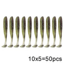 50 Pcs/Lot 7cm 10cm Soft Lure Shad Wobbler Silicone Bait Sea Worm Swimbait Streamer Silicone Lure spinnerbait  accessories