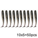 50 Pcs/Lot 7cm 10cm Soft Lure Shad Wobbler Silicone Bait Sea Worm Swimbait Streamer Silicone Lure spinnerbait  accessories