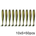 50 Pcs/Lot 7cm 10cm Soft Lure Shad Wobbler Silicone Bait Sea Worm Swimbait Streamer Silicone Lure spinnerbait  accessories