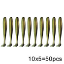 50 Pcs/Lot 7cm 10cm Soft Lure Shad Wobbler Silicone Bait Sea Worm Swimbait Streamer Silicone Lure spinnerbait  accessories