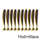 50 Pcs/Lot 7cm 10cm Soft Lure Shad Wobbler Silicone Bait Sea Worm Swimbait Streamer Silicone Lure spinnerbait  accessories