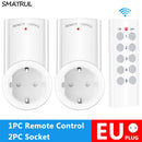 SMATRUL Wireless Remote Control Smart Socket EU UK French Plug Wall 433mhz Programmable Electrical Outlet Switch 220v 230v LED