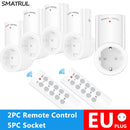 SMATRUL Wireless Remote Control Smart Socket EU UK French Plug Wall 433mhz Programmable Electrical Outlet Switch 220v 230v LED