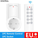 SMATRUL Wireless Remote Control Smart Socket EU UK French Plug Wall 433mhz Programmable Electrical Outlet Switch 220v 230v LED