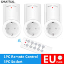 SMATRUL Wireless Remote Control Smart Socket EU UK French Plug Wall 433mhz Programmable Electrical Outlet Switch 220v 230v LED