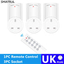 SMATRUL Wireless Remote Control Smart Socket EU UK French Plug Wall 433mhz Programmable Electrical Outlet Switch 220v 230v LED